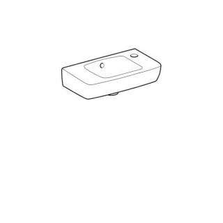 Lavoar Geberit Selnova Compact cu blat proiectie mica dreapta 45x25xH15 cm