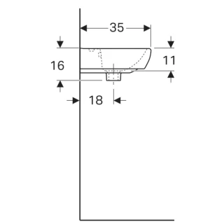 Lavoar Geberit Selnova Square 45x35xH16 cm