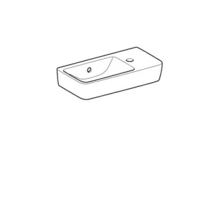 Lavoar Geberit Selnova Compact cu proiectie mica asimetrica dreapta 50x25xH15 cm