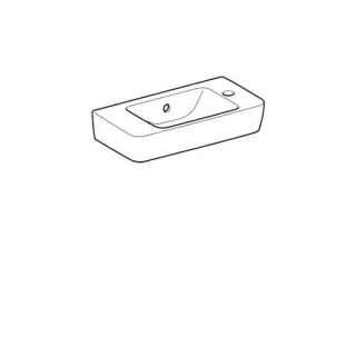Lavoar Geberit Selnova Compact cu blat proiectie mica dreapta 50x25xH15 cm