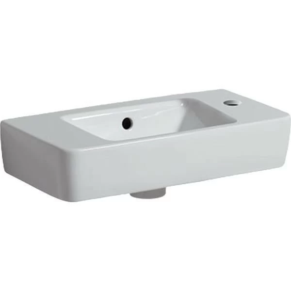Lavoar Geberit Selnova Compact cu blat proiectie mica dreapta 50x25xH15 cm