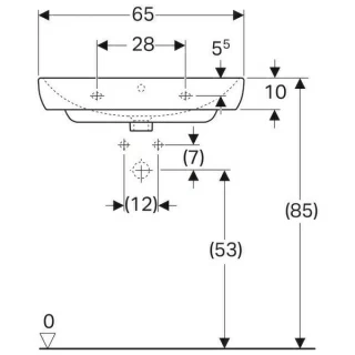 Lavoar Geberit Smyle suspendat 65x48xH17 cm