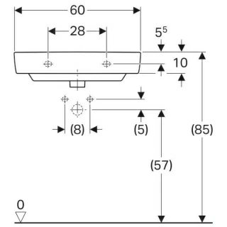 Lavoar Geberit Selnova Compact 60x37xH17 cm