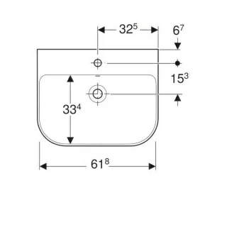Lavoar Geberit Smyle suspendat 65x48xH17 cm