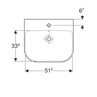 Lavoar Geberit Smyle suspendat 60x48xH16,5 cm