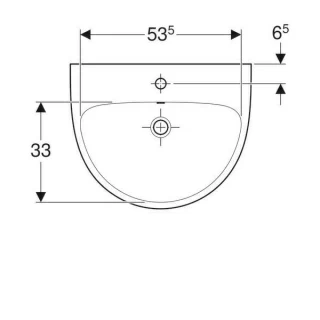 Lavoar suspendat Geberit Selnova 60x48xH17,7 cm