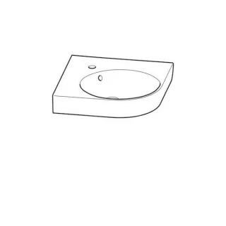 Lavoar de colt Geberit Selnova Compact 69,5x61,5xH15,5 cm