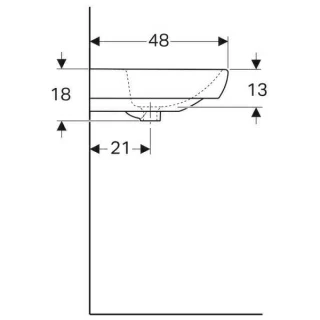 Lavoar Geberit Selnova Square suspendat 65x48xH18 cm