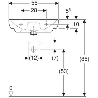 Lavoar Geberit Smyle suspendat 60x48xH16,5 cm