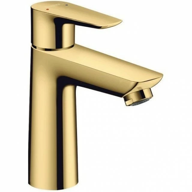 Baterie lavoar Hansgrohe Talis E 110 CoolStart, cu ventil, auriu-lucios