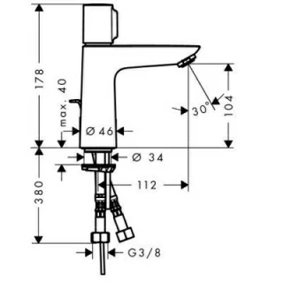 Baterie lavoar cu monocomanda Hansgrohe Talis Select E 110