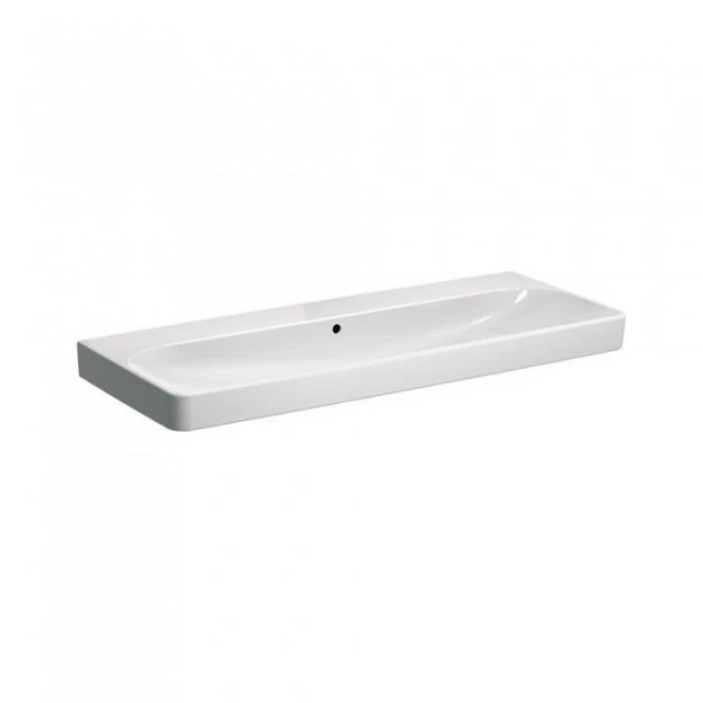 Lavoar Geberit Smyle Square suspendat 120x48xH16,5 cm fara orificiu de baterie