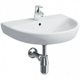 Lavoar de colt Geberit Selnova Compact 55x44xH18 cm fara orificiu baterie