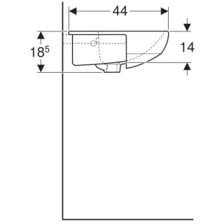 Lavoar Geberit Selnova Square semi-incastrat 55x44xH18,5 cm