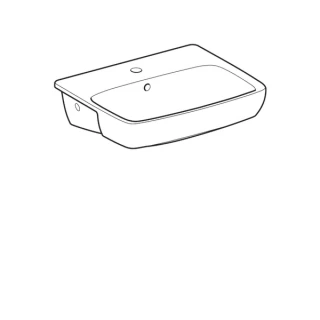 Lavoar Geberit Selnova Square semi-incastrat 55x44xH18,5 cm