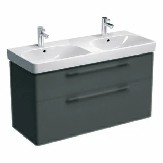 Lavoar dublu Geberit Smyle Square 120x48xH16,5 cm