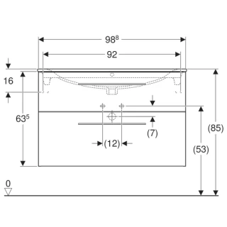 Set PROMO mobilier si lavoar Geberit Selnova Square maro 100x50xH65 cm