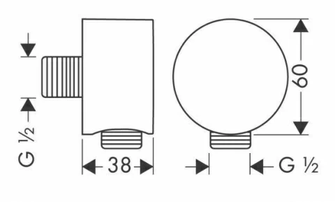 Cot iesire dus Hansgrohe Axor rotund cu valva antireflux 