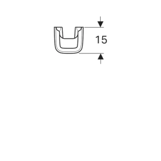 Piedestal Geberit Selnova Square 16,5x15xH72 cm