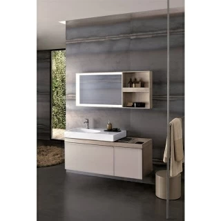 Lavoar Geberit Citterio baterie stanga si blat dreapta 90x50xH16 cm