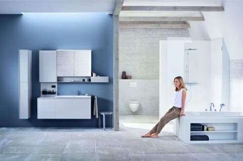 Lavoar Geberit Acanto cu blat 90x48xH17 cm fara orificiu baterie