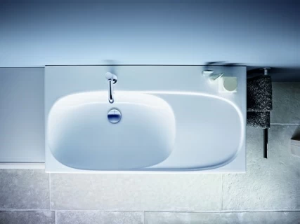 Lavoar Geberit Acanto blat dreapta fara orificiu baterie 90x40 cm