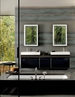 Lavoar Geberit Citterio baterie dreapta si blat stanga 90x50xH16 cm
