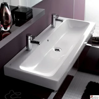 Lavoar Geberit Icon 2 orificii baterie 120x49xH16 cm