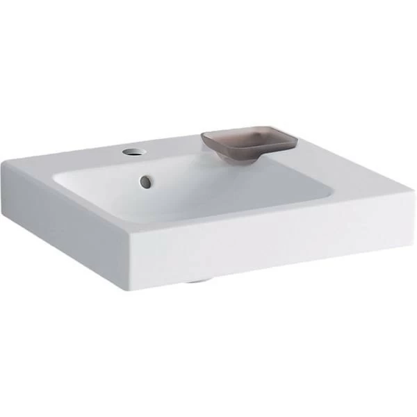 Lavoar Geberit Icon cu bol decorativ, blat dreapta 50x49xH15 cm