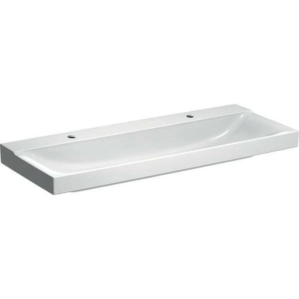 Lavoar Geberit Xeno² 120x48xH14 cm 2 orificii, fara preaplin
