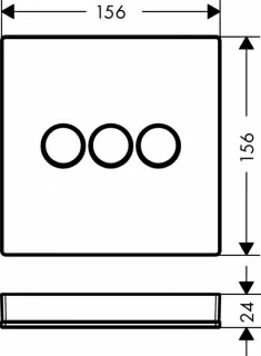 Divertor Hansgrohe ShowerSelect Glass pentru baterie dus cu 3 iesiri