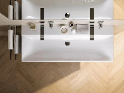 Lavoar Geberit Xeno² 120x48xH14 cm 2 orificii, fara preaplin