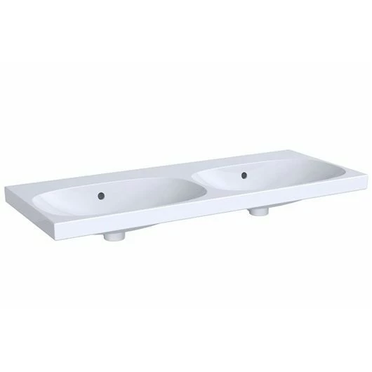 Lavoar dublu Geberit Acanto 120x48xH17 cm fara orificiu robinet
