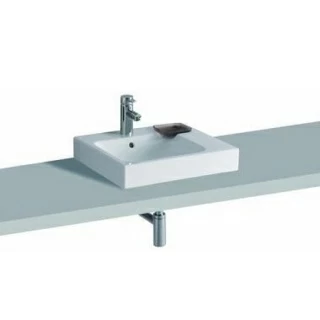 Lavoar pe blat Geberit Icon cu bol decorativ dreapta 50x49 cm