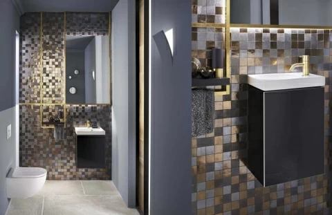 Mobilier Geberit Acanto negru pentru lavoar