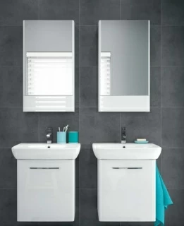 Mobilier Geberit Selnova Square alb lucios pentru lavoar 