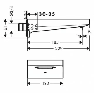 Pipa cada Hansgrohe Metropol