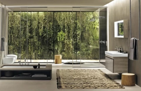 Mobilier Geberit Citterio maro deschis pentru lavoar 