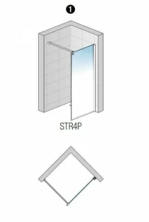  Cabina dus Walk-in SanSwiss Easy Brume 80xH200 cm profil alb