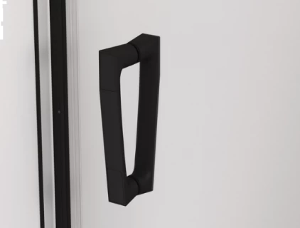 Usa de nisa batanta SanSwiss Cadura CA1C, 100xH200 cm profil negru, dreapta