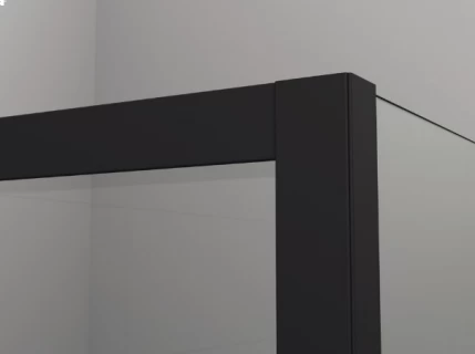 Usa de nisa batanta SanSwiss Cadura CA1C, 100xH200 cm profil negru, dreapta
