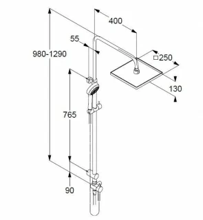 Set dus Kludi Logo 1S Dual Shower