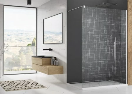 Cabina dus Walk-in SanSwiss Easy STR4P 100xH200 cm Lines