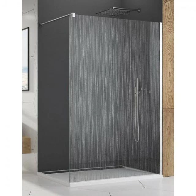 Cabina dus Walk-in SanSwiss Easy STR4P 140xH200 cm Water threads