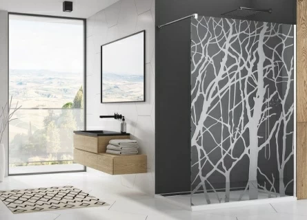 Cabina dus Walk-in SanSwiss Easy STR4P 140xH200cm Tree