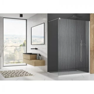Cabina dus Walk-in SanSwiss Easy STR4P 140xH200 cm Water threads