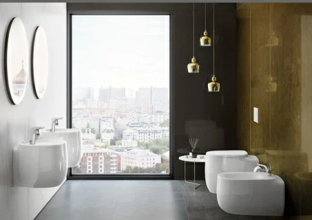 Lavoar Roca Beyond totem suspendat FINECERAMIC®