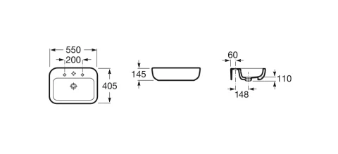 Lavoar Roca Khroma 55x41xH15 cm