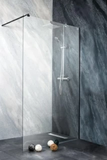  PROMO Cabina dus Walk-in Sanotechnik Sanoflex Black Freedom 100