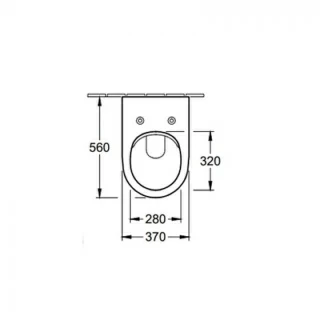 Vas WC suspendat Villeroy&Boch Subway 2.0 56x37xH42 mm Rimless
